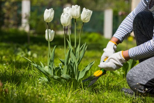 Gardeners in Wormwood Scrubs improving a London garden